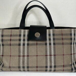 Burberry Nova Check Small Tote/ Hand Bag Plaid Classic (early–mid 2000s era)